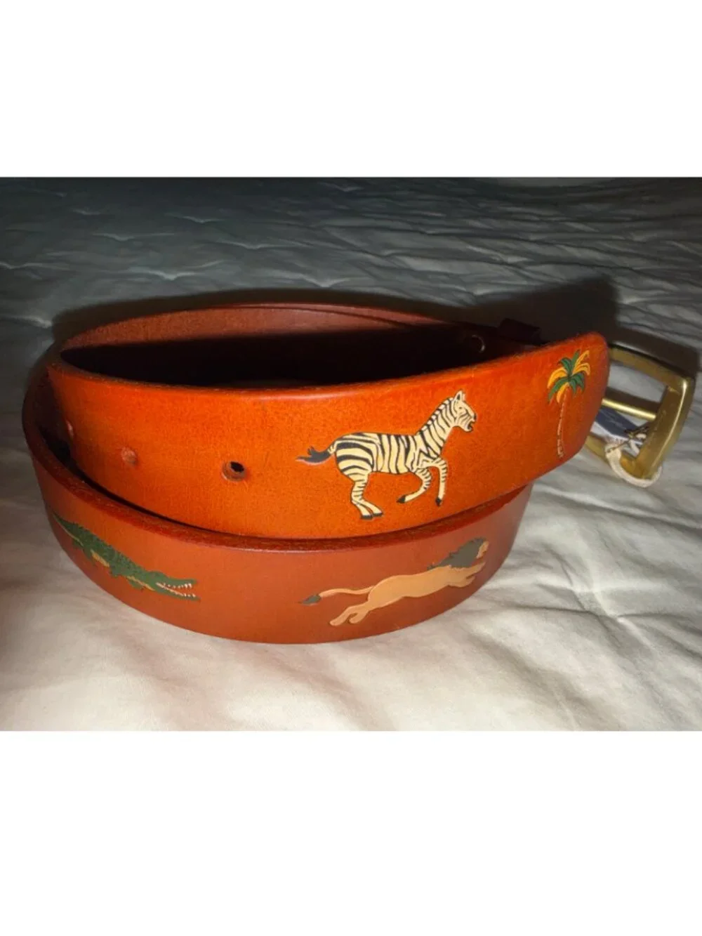 NWT Kiel James Patrick Kids Leather Safari Belt Sz XL